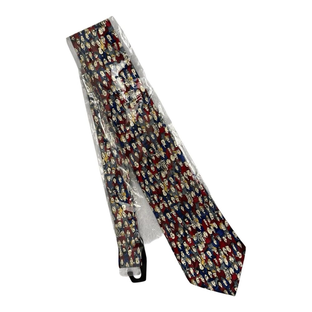 DESIGN BY A. ROGERS MEN'S NECK TIE CROWD OF PEOPLE NEW